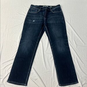 BKE DENIM Jeans Tyler Straight Leg 36R 36 waist 32 inseam Dark Wash